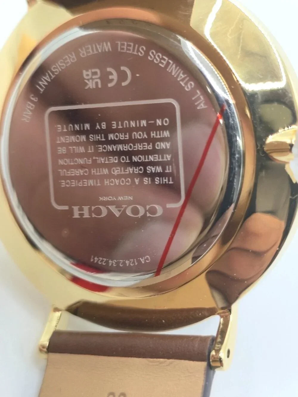 Coach 14602599 Men's Brown Leather Strap Quartz Watch